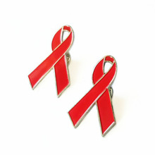 Red Ribbon Hard Soft Enamel Fight Against Aids HIV Awareness Metal Lapel Pins